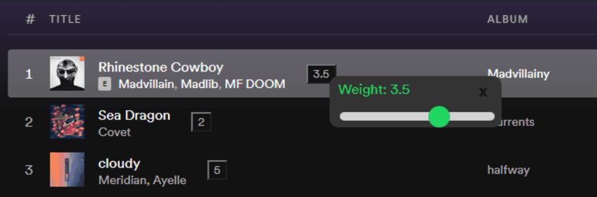 Spicetify Weighted Playlists Image